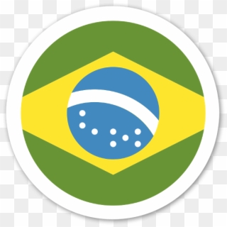 Brazil Flag Sticker - Brazil Flag Vector Png, Transparent Png