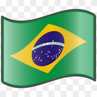 Brazil Flag Waving - Brazil Flag Cartoon Png, Transparent Png