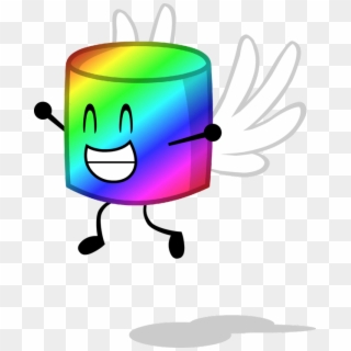 Cheesy On Twitter Rainbow Flying In The Ⓒ - Bfdi Rainbow Marshmallow, HD Png Download