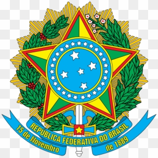 Coat Of Arms Of Brazil Flag Fav 555px - Simbolo Republica Federativa Do Brasil, HD Png Download