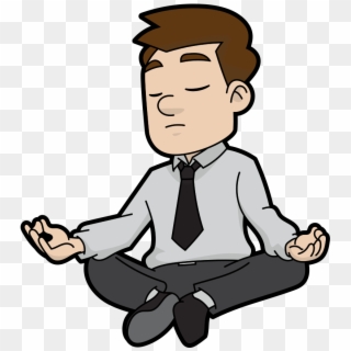 Cartoon Meditating Man - Cartoon Person Sitting Png, Transparent Png