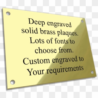 Brass Plaques - Plaque Engraving, HD Png Download