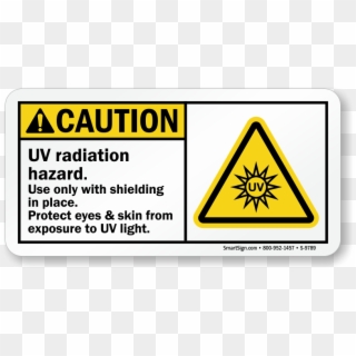 Uv Radiation Hazard Ansi Caution Sign - Uv Radiation Warning Sign, HD Png Download
