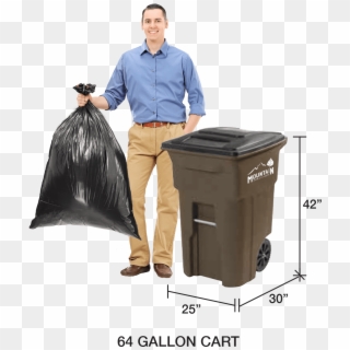 Mwr Residential - 64 Gallon Recycle Bin Dimensions, HD Png Download
