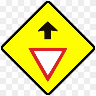 This Free Icons Png Design Of Caution-give Way Sign, Transparent Png