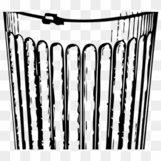 Trash Can Clipart Garbage Can - Trash Can Drawing, HD Png Download