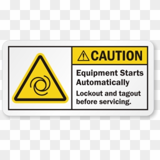 Zoom, Price, Buy - Caution Equipment Starts Automatically, HD Png Download