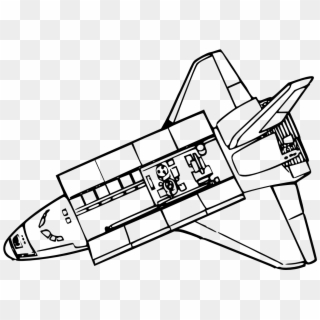 Ryanlerch Space Shuttle Svg - Outline Image Of Spaceship, HD Png Download
