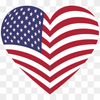 Picture Transparent Clip Art Images Download - American Flag Heart Png, Png Download