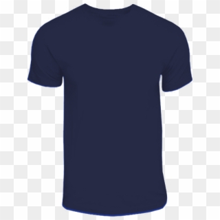 Dark Blue T-shirt Plain - Active Shirt, HD Png Download