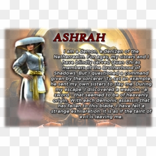 Ashrah's Bio - Ashrah Mortal Kombat X, HD Png Download