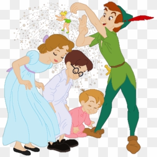 Peter Pan Peter Pan E Sua Turma 2 Png - Wendy Tinkerbell And Peter Pan, Transparent Png