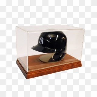 New York Yankees Mini Helmet And Display Case - Wood, HD Png Download