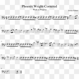 Phoenix Wright-cornered Sheet Music Composed By Jordan - Sheet Music, HD Png Download