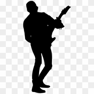 9 Electric Guitar Player Silhouette - Electric Guitar Player Silhouette, HD Png Download