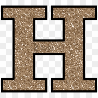 Glitter Without The Glue Free Digital Printable Alphabet - Gold Glitter Letter H, HD Png Download