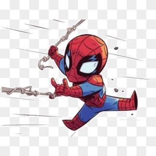 #mq #baby #spiderman #hero #superhero - Spiderman Chibi Marvel, HD Png Download