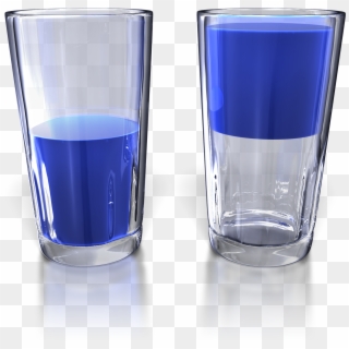 Glass Half Full Or Half Empty, HD Png Download