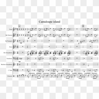Cantaloupe Island Sheet Music 1 Of 11 Pages - Take On Me Band Score, HD Png Download