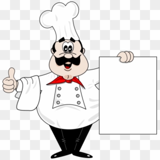 Chef With Blank Sign Clip Art Signs - Chef Clipart Png, Transparent Png