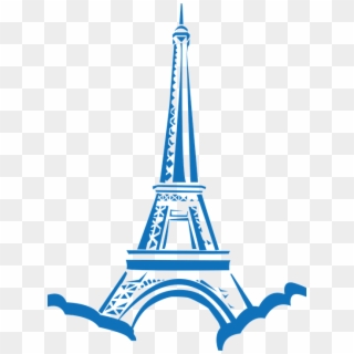 Torre Eiffel Azul Png - Eiffel Tower Drawing Blue, Transparent Png