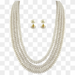 Sri Jagdamba Pearls 4 String White Pearl Set - Buy Online Pearl Set, HD Png Download