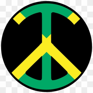 Jamaica Peace Symbol Flag 4 Flagartist - Jamaican Flag, HD Png Download