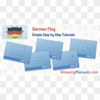 How To Draw German Flag, Cartoons, Nations, Easy Step - Office Equipment, HD Png Download