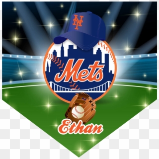 Mets Home Plate Individual Team Pennant - New York Mets, HD Png Download