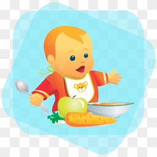 Starting Baby On Solid Food - Cartoon Baby Food Png, Transparent Png