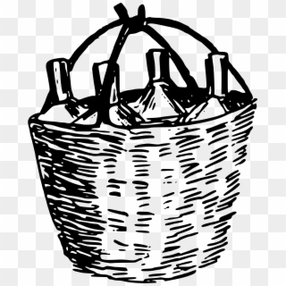 This Free Icons Png Design Of Basket Of Bottles, Transparent Png