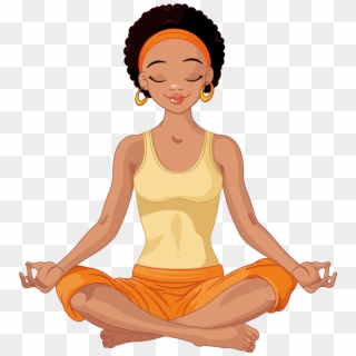 Clip Art Library Download Yoga Lotus Position African - Meditate Clipart, HD Png Download