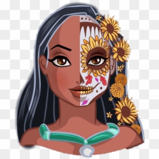 Pocahontas Sticker - Pocahontas Sugar Skull, HD Png Download