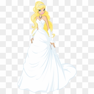 Cartoon Wedding Dress - Winx Club Wedding Dress, HD Png Download