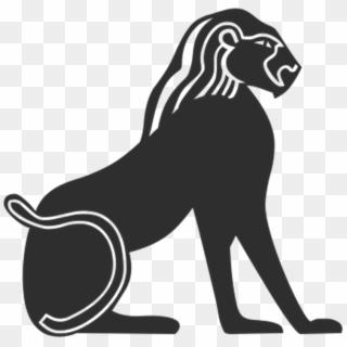 Lion, Egyptian, Ancient, Egypt, Silhouette, Clip, Art - Ancient Egypt Lion Symbol, HD Png Download