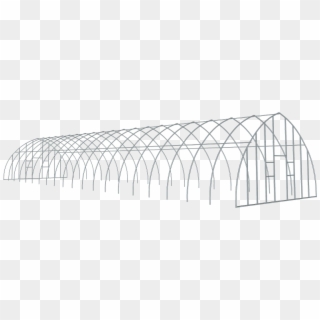 High Tunnel Greenhouse 20 X 76 X 12 Ft - Arch, HD Png Download