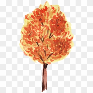 Free Download - Watercolor Fall Tree Png, Transparent Png