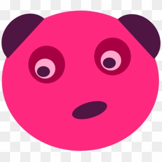 How To Set Use Pink Panda Face Svg Vector, HD Png Download