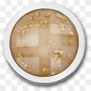 Luna Champagne Stainless Steel Disc With Gold Flakes, HD Png Download