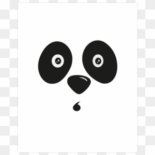 Panda Face Art, HD Png Download