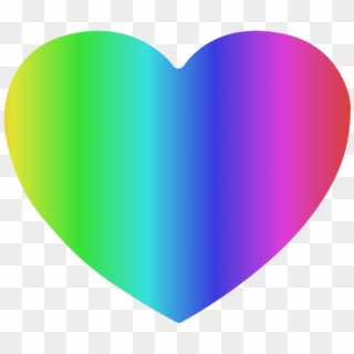 Rainbow Heart In A Line Transparent, HD Png Download
