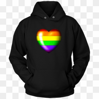 Pride Rainbow Heart Sweatshirt - Comfortable Hoodies, HD Png Download