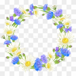 Free Png Download Field Flowers Wreath Clipart Png - Flower Heart Ring Clipart, Transparent Png