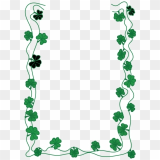 Free Clipart Of A St Patricks Day Shamrock Clover Border - St Patricks Day Border Transparent Background, HD Png Download