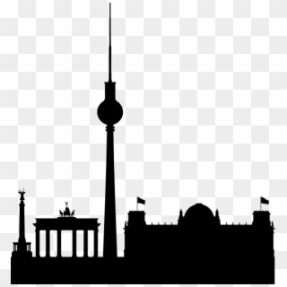 Berlin Skyline Black Simple Clip Art At Clkercom Vector - Brandenburg Gate, HD Png Download