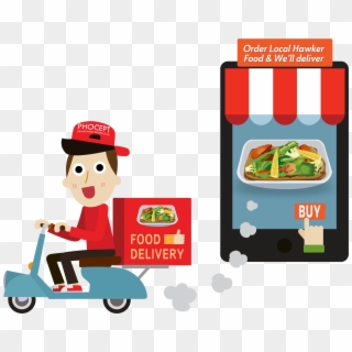 Local Food Delivery Rider Service - Order Food Online Png, Transparent Png