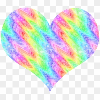 Heart On Fire - Rainbow Heart On Fire, HD Png Download