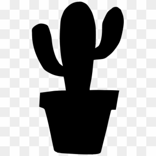 Cactus Black And White Silhouette , Png Download - Cactus Silhouette Transparent Png, Png Download