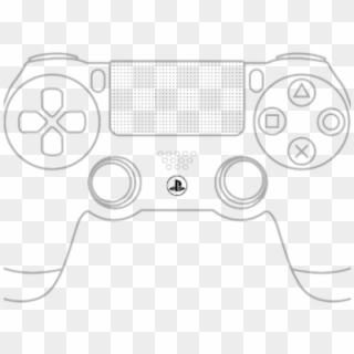 Drawn Controller Psp Controller - Blueprint Of Ps4 Controller, HD Png Download