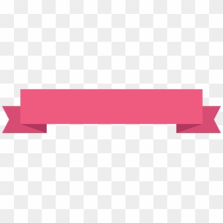 Pink Ribbon Banner With Down Fold End - Parallel, HD Png Download
